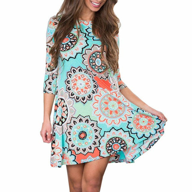 Vintage Boho Fashion Womens Evening Party Dress