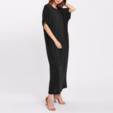 Oversized Dress 2017 Summer Women Vintage Casual Loose Half Sleeve