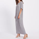 Oversized Dress 2017 Summer Women Vintage Casual Loose Half Sleeve