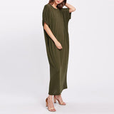 Oversized Dress 2017 Summer Women Vintage Casual Loose Half Sleeve